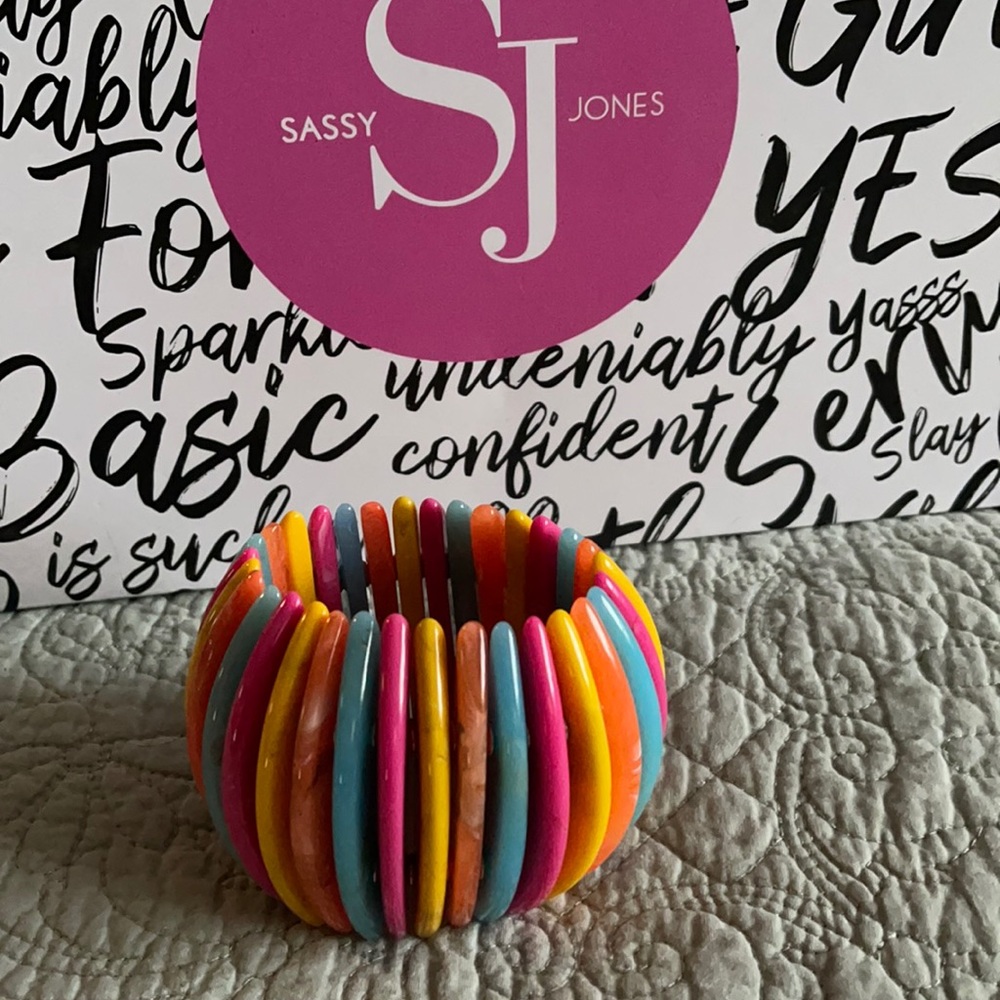 Sassy Jones Zanzibar stretch Bracelet (Bright)